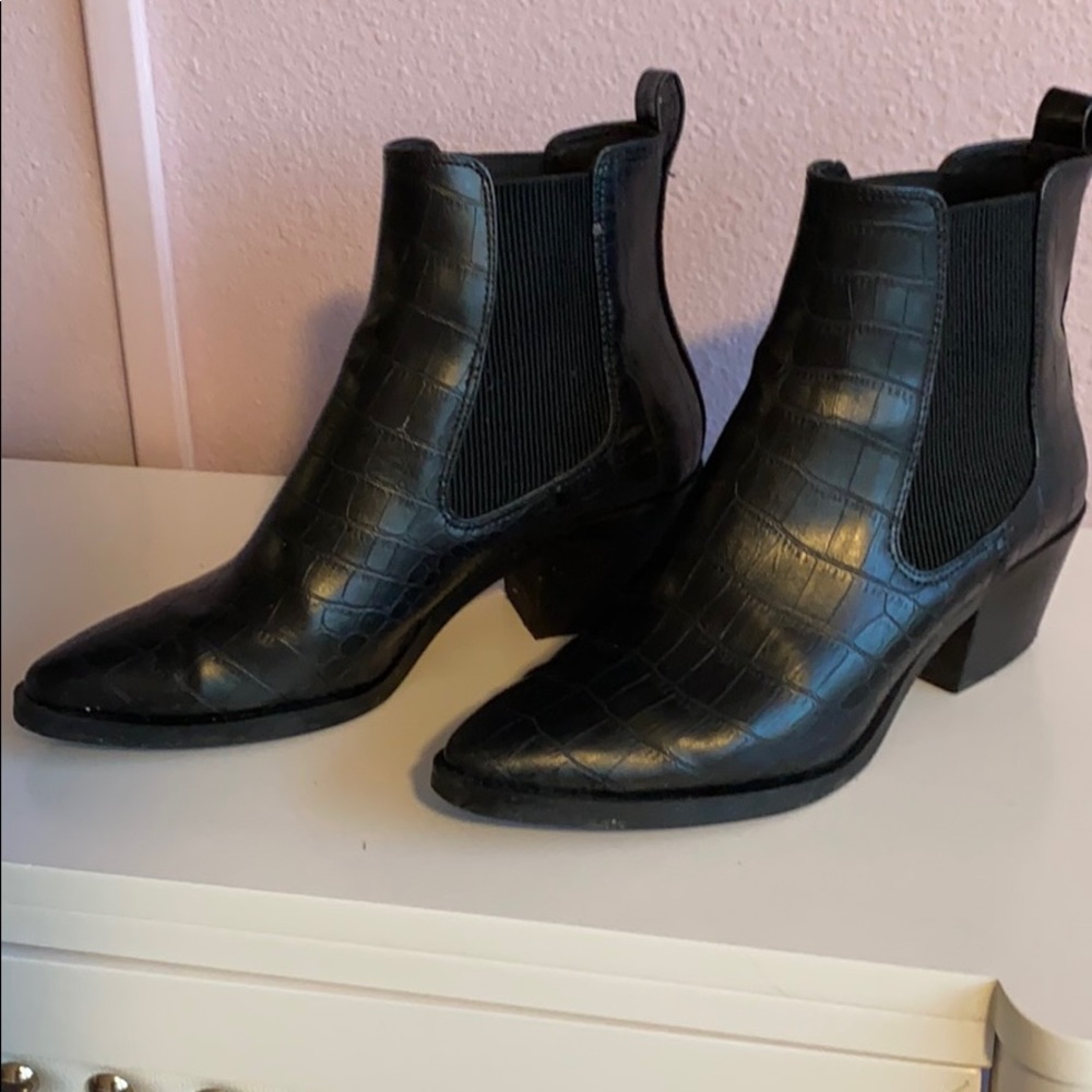 Black ankle boots